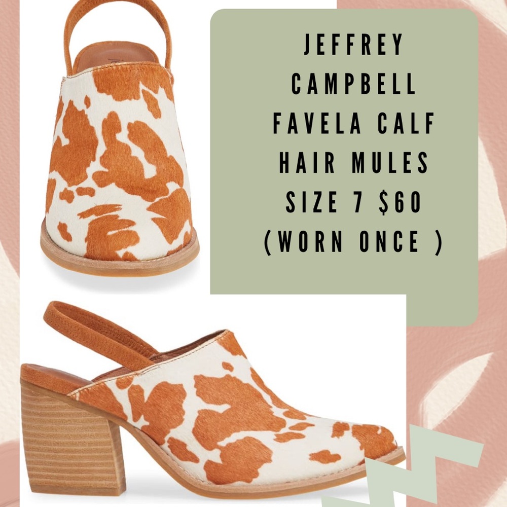 Jeffrey Campbell Favela Calf Hair Mules